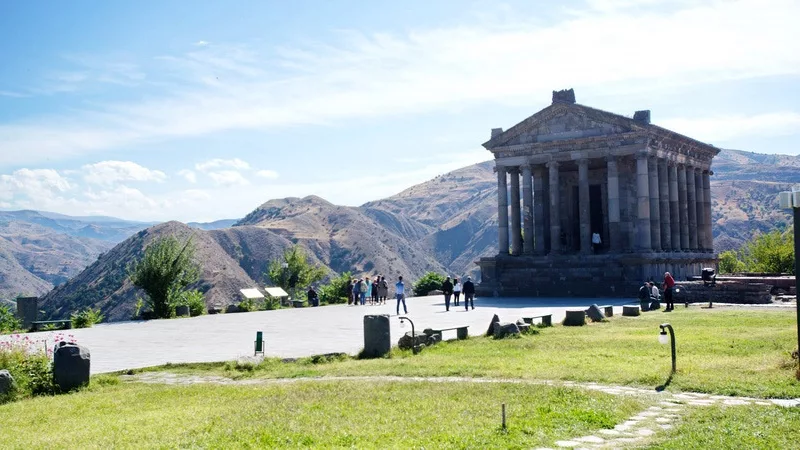 Garni Temple is built on a scenic cliff